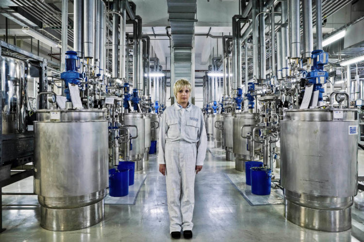 Project: At work. Poznan. Paint mixing facility at Volkswagen Plant.