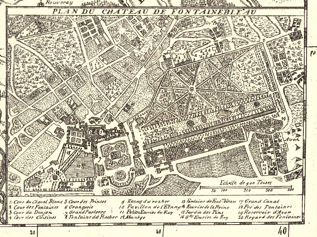 Plan du château de Fontainebleau 