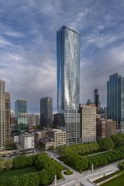 In Chicago, 1000M, a 240 m high tower by Jahn