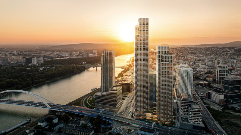 À Bratislava, les tours Eurovea par KCAP