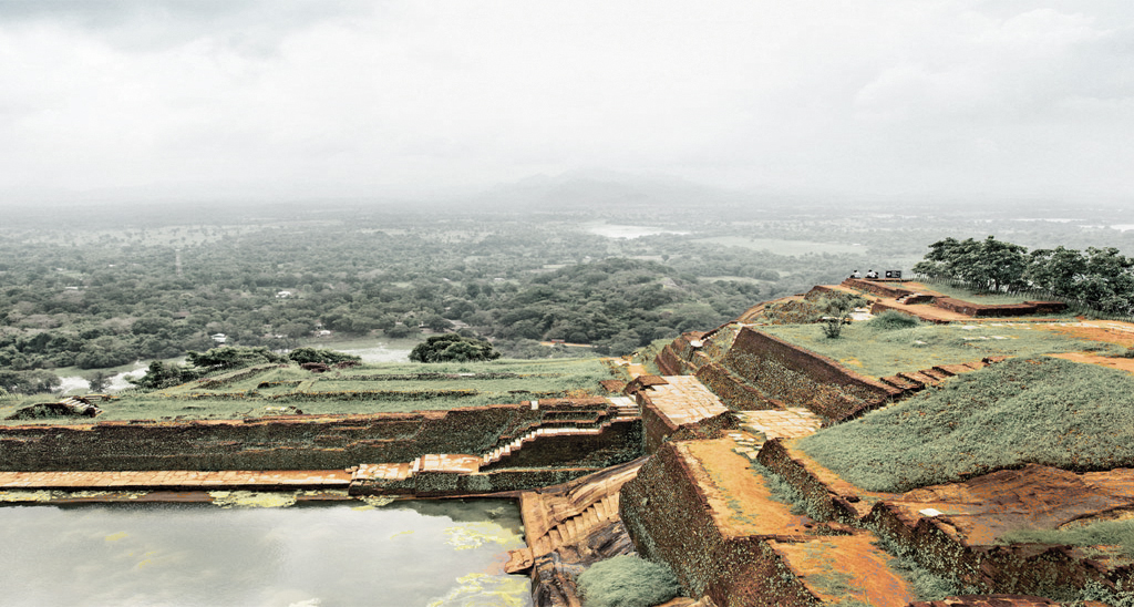The ancient royal compound of Sigiriya,