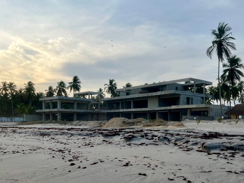 Villa en construction en bord de mer