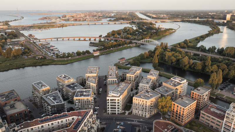 Aux Pays-Bas, Cruquius Island, le logement par KCAP