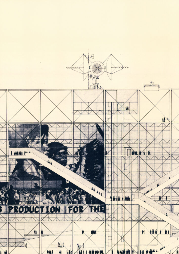  Académie d'Architecture Concours Beaubourg Affiche @Piano + Rogers Architects