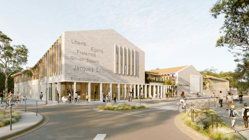 À Champigny-sur-Marne, groupe scolaire Jacques-Solomon par BGA
