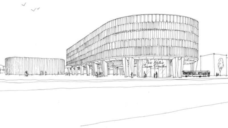 À Cesson-Sévigné, parc relais et gare de bus par Ateliers O-S