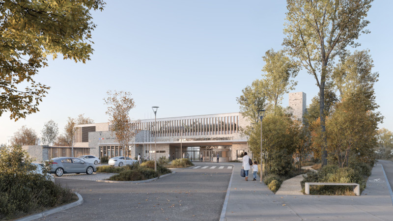 À Stains, Groupe scolaire de La Plaine par Atelier Raf Listowski