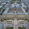Le Louvre Vue Aérienne Axe historique