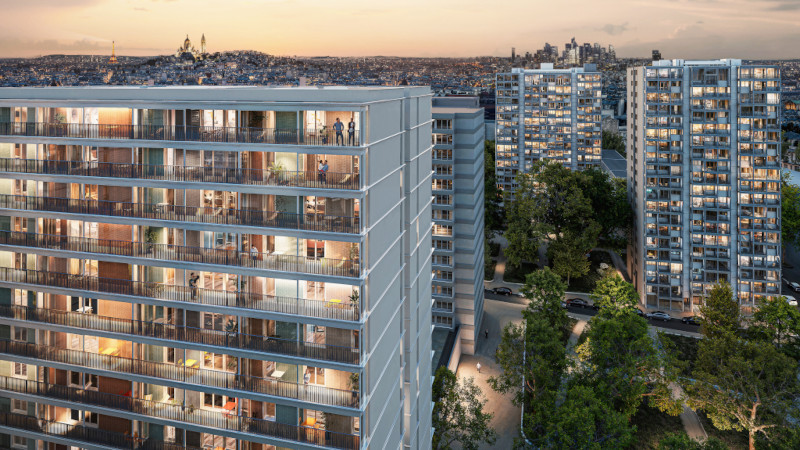 À Aubervilliers, réhabilitation des Tours Cités et Union par Atelier Téqui